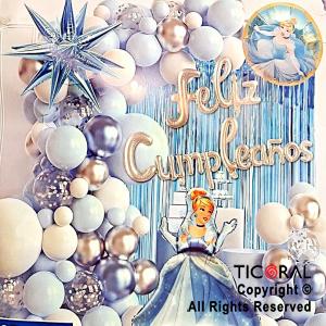 SET DE GLOBOS ARCO XL CENICIENTA XSR 105 UNIDADES